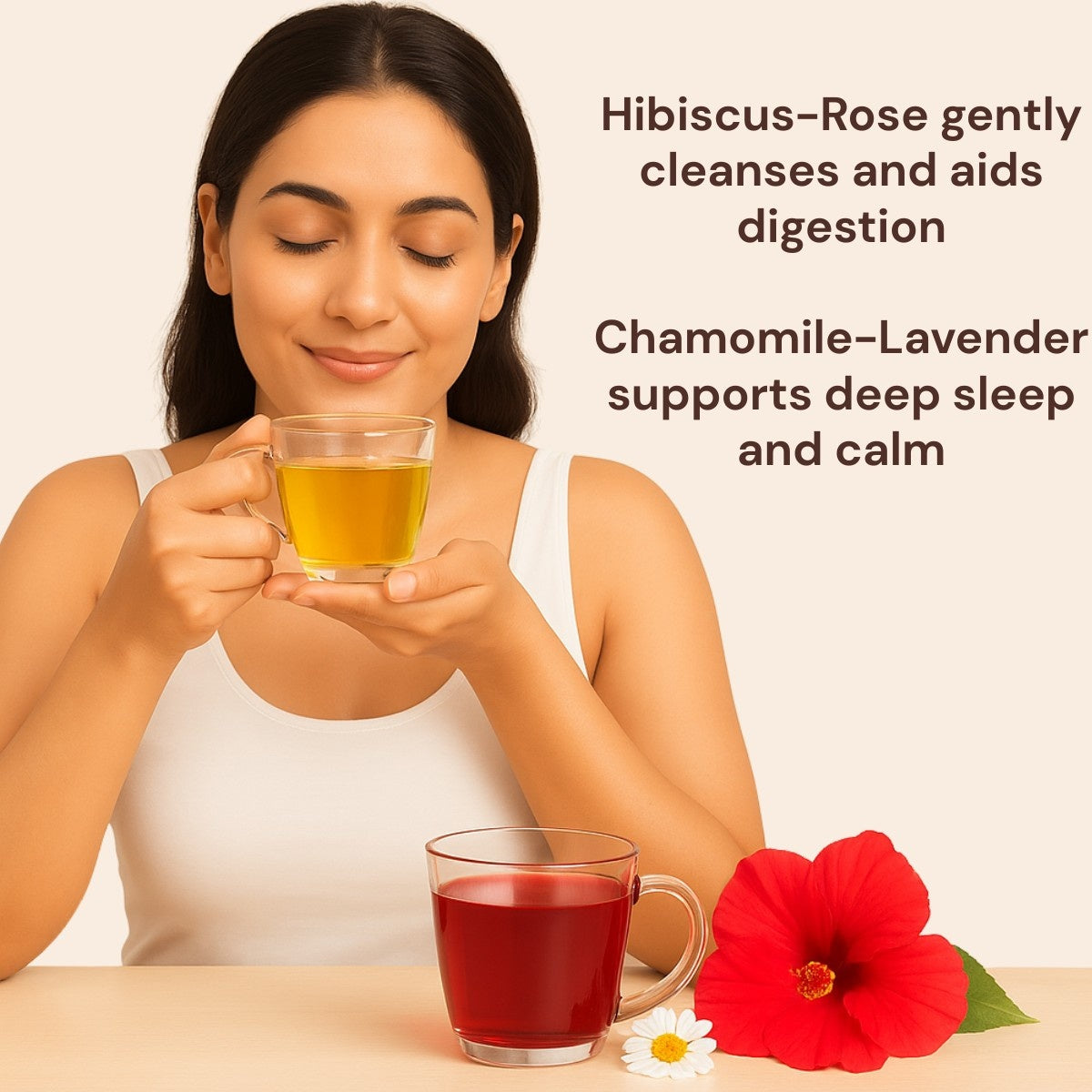Benefits of chamomile lavender and hibiscus rose tea combo – relaxing, digestion support, and antioxidant-rich floral blend