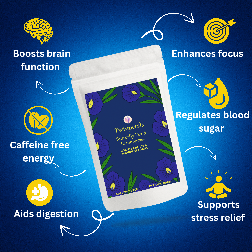Health benefits of Butterfly Pea and Lemongrass herbal tea
