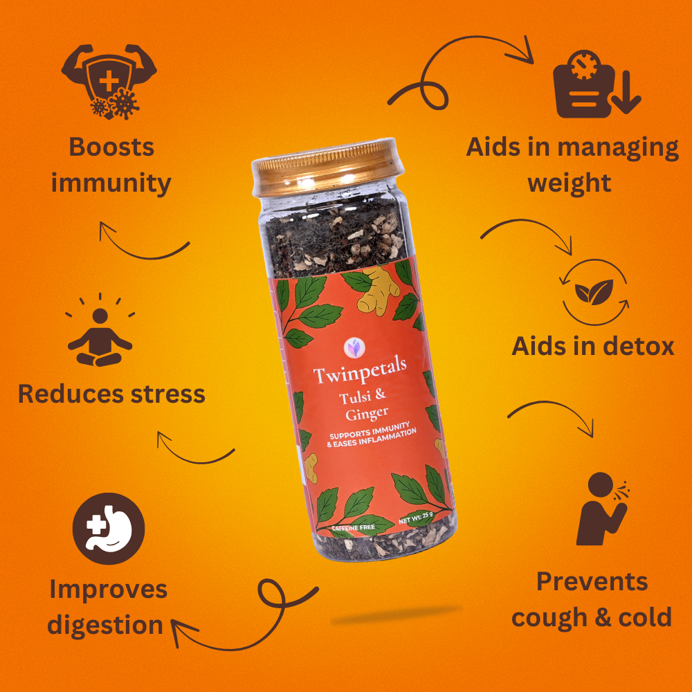 Tulsi Ginger herbal tea benefits in PET bottle – refreshing wellness drink