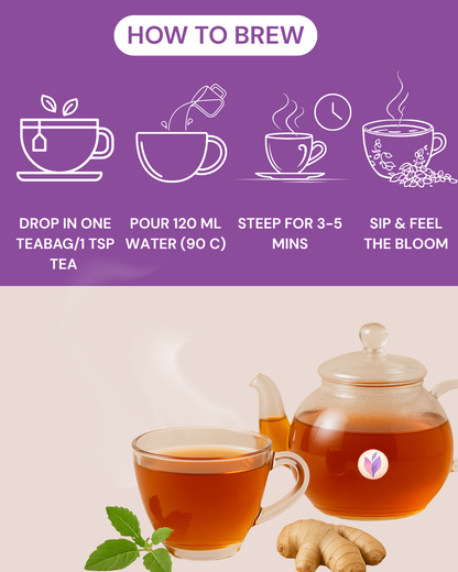 Tulsi Ginger Tea - Strengthens immunity and reduces inflammation (Tea Bags)