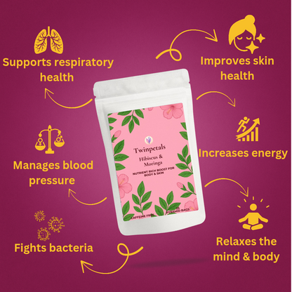 Hibiscus & Moringa Tea benefits – supports detox, immunity, digestion, and vitality