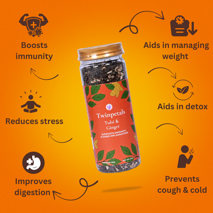 Tulsi Ginger herbal tea benefits in PET bottle – refreshing wellness drink