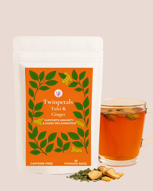 Tulsi Ginger Tea - Strengthens immunity and reduces inflammation (Tea Bags)